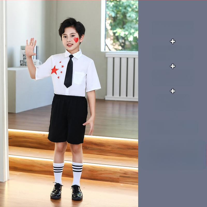 Vaikų sceniniai kostiumai chorai ir recitacijai, nuo darželio iki gimnazijos, medvilnės audinys su 80% poliesterio, tinkami cheerleading, 8+ metų (aukštis virš 140 cm), Ruduo 2025