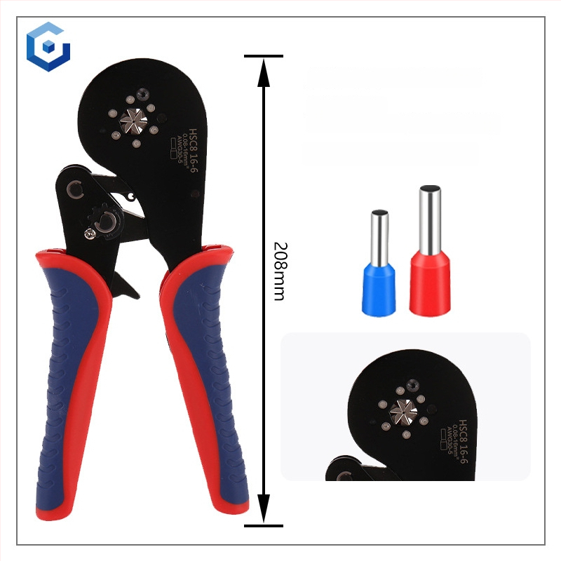 Jingyue Electric Terminālu presēšanas knaibles caurulīšu termināļiem — īpaša presēšana caurulīšu termināļiem; Sastāvs: niķeļa-hroma sakausējuma tērauds; Svars: 0,378