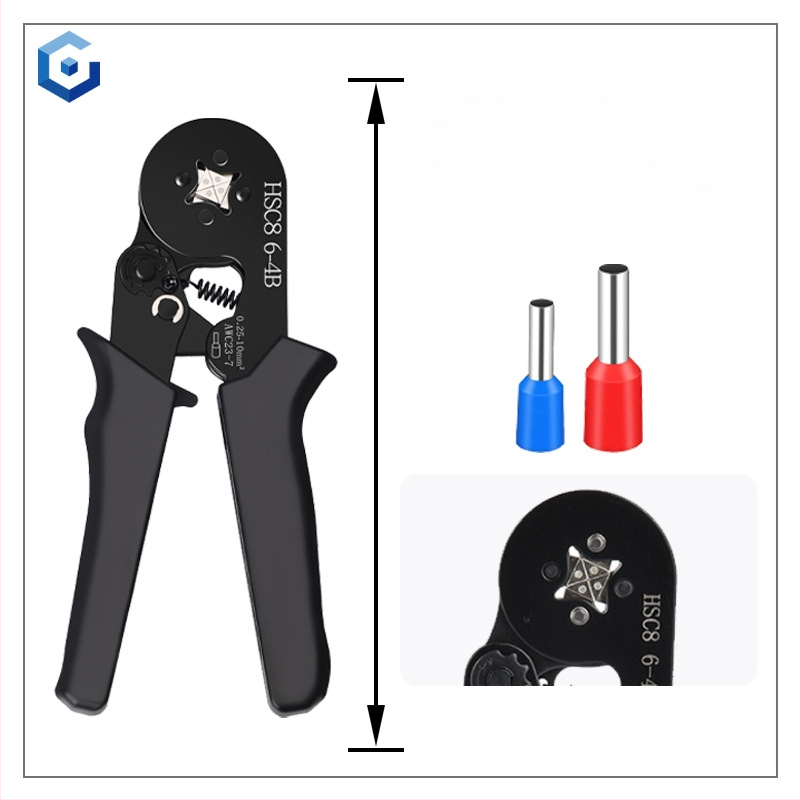 Jingyue Electric Terminālu presēšanas knaibles caurulīšu termināļiem — īpaša presēšana caurulīšu termināļiem; Sastāvs: niķeļa-hroma sakausējuma tērauds; Svars: 0,378