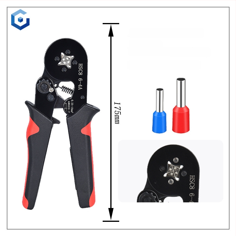 Jingyue Electric Terminālu presēšanas knaibles caurulīšu termināļiem — īpaša presēšana caurulīšu termināļiem; Sastāvs: niķeļa-hroma sakausējuma tērauds; Svars: 0,378