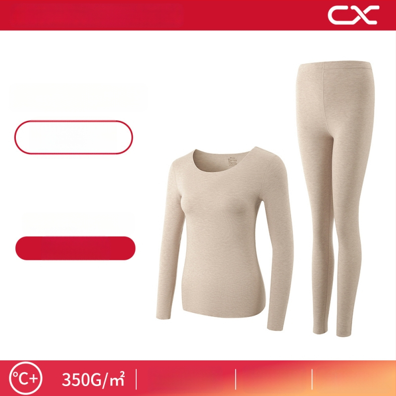 Termiska bāzes komplekts sievietēm no kašmīra un zīda, garas piedurknes, garas bikses, ekstra biezs