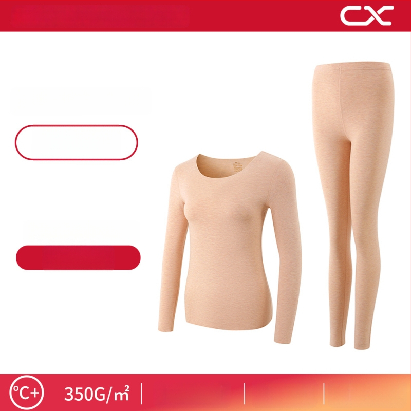 Termiska bāzes komplekts sievietēm no kašmīra un zīda, garas piedurknes, garas bikses, ekstra biezs