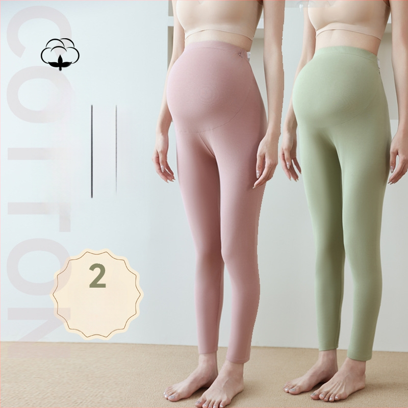 Grūtnieču kokvilnas siltās bikses, 90–95% kokvilna, vēdera atbalsts, vidēja biezuma, rudens–ziemas 2025, pieguļošs piegriezums