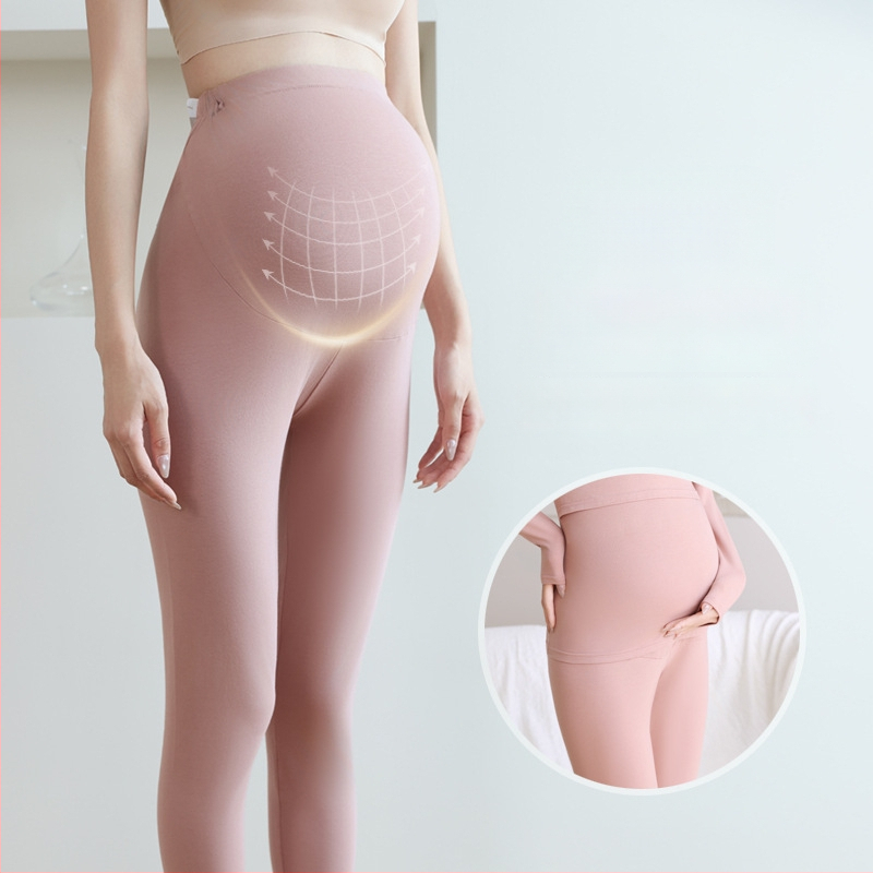 Grūtnieču kokvilnas siltās bikses, 90–95% kokvilna, vēdera atbalsts, vidēja biezuma, rudens–ziemas 2025, pieguļošs piegriezums