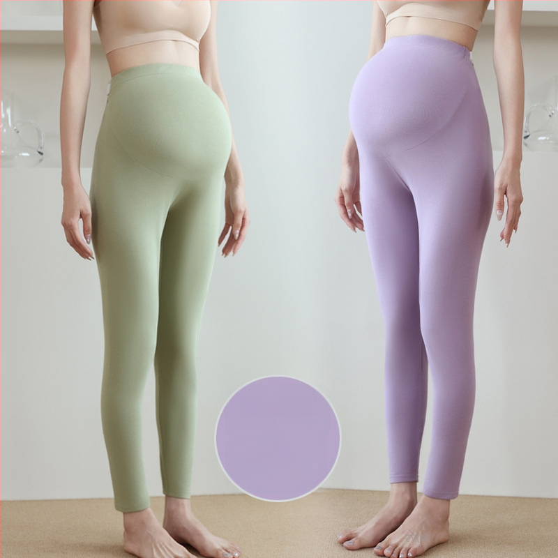 Grūtnieču kokvilnas siltās bikses, 90–95% kokvilna, vēdera atbalsts, vidēja biezuma, rudens–ziemas 2025, pieguļošs piegriezums