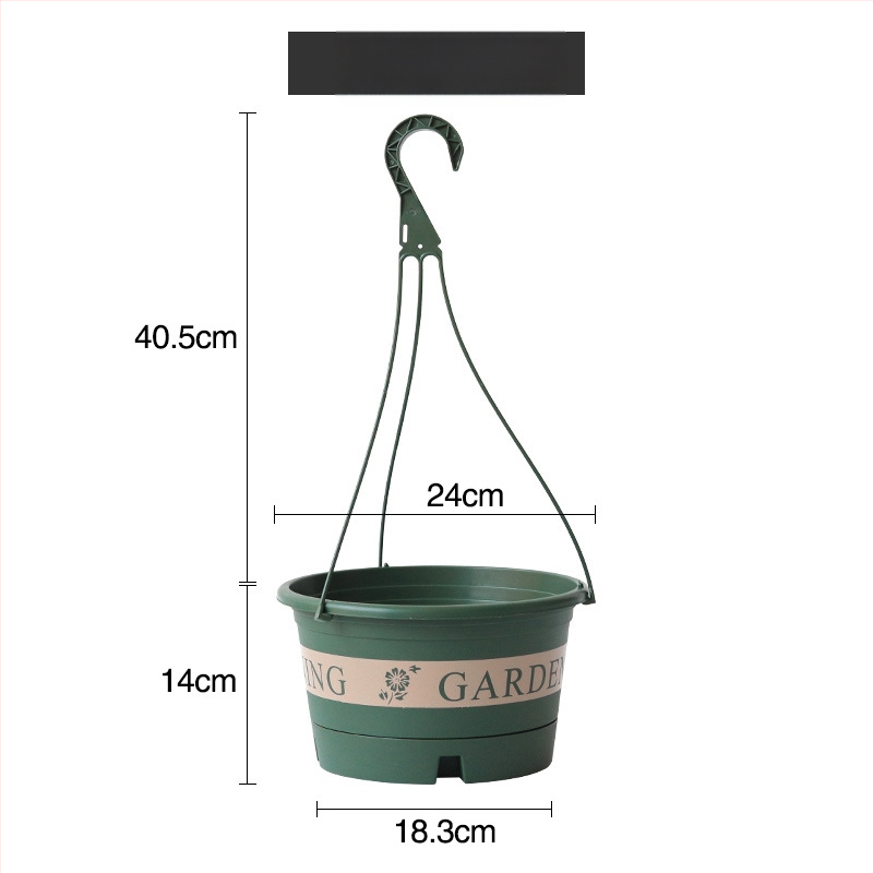 Ghiveci suspendat, plastic reciclat, respirabil, rezistent la deformări, durabil