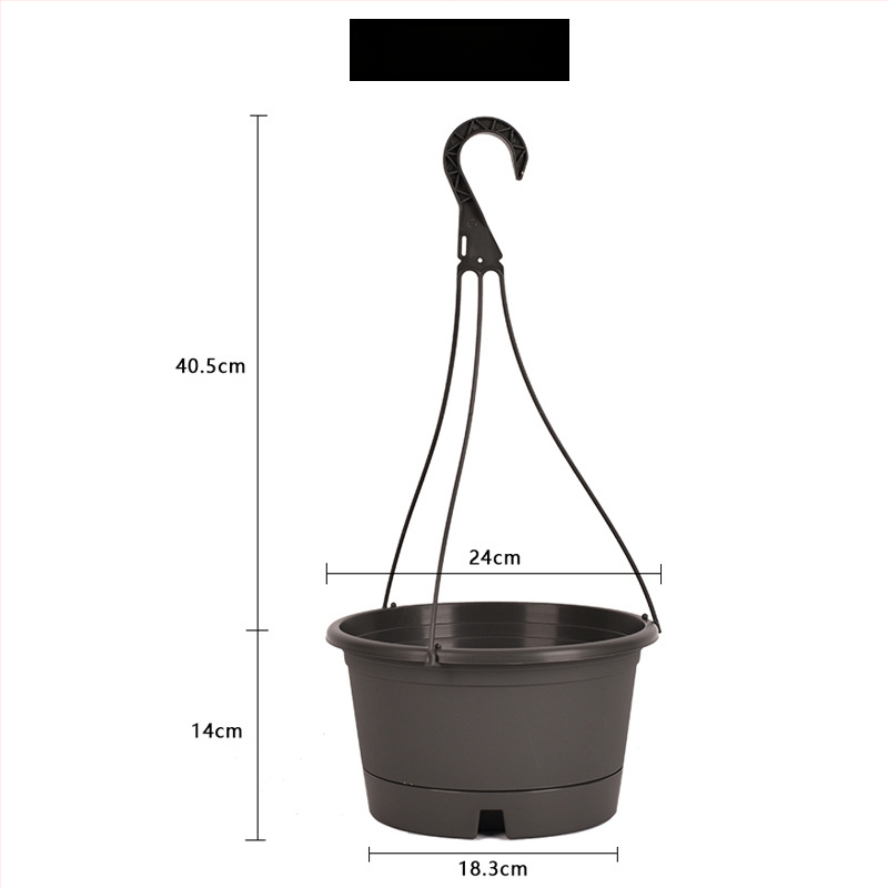 Ghiveci suspendat, plastic reciclat, respirabil, rezistent la deformări, durabil