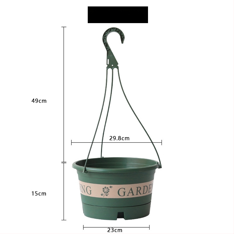 Ghiveci suspendat, plastic reciclat, respirabil, rezistent la deformări, durabil