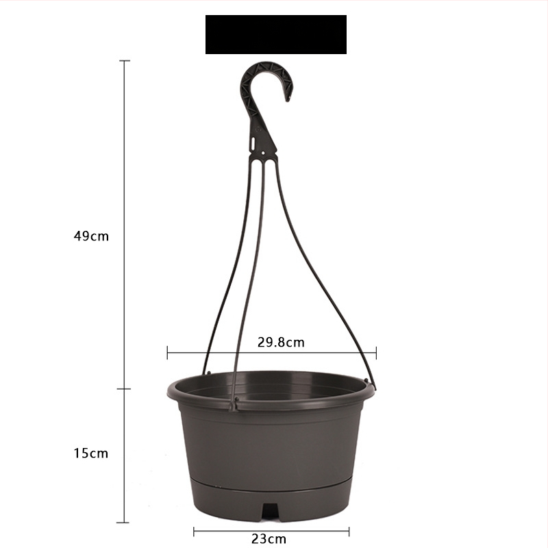 Ghiveci suspendat, plastic reciclat, respirabil, rezistent la deformări, durabil