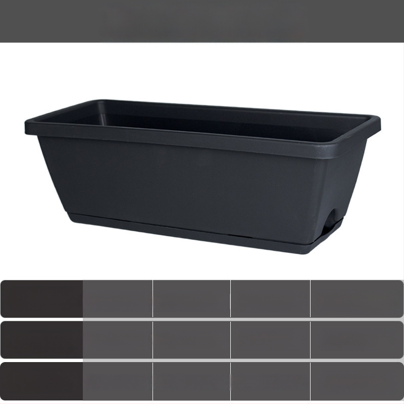 Ghiveci de flori din plastic, dreptunghiular, pentru podea, în stil nordic, pentru grădinărit la domiciliu.