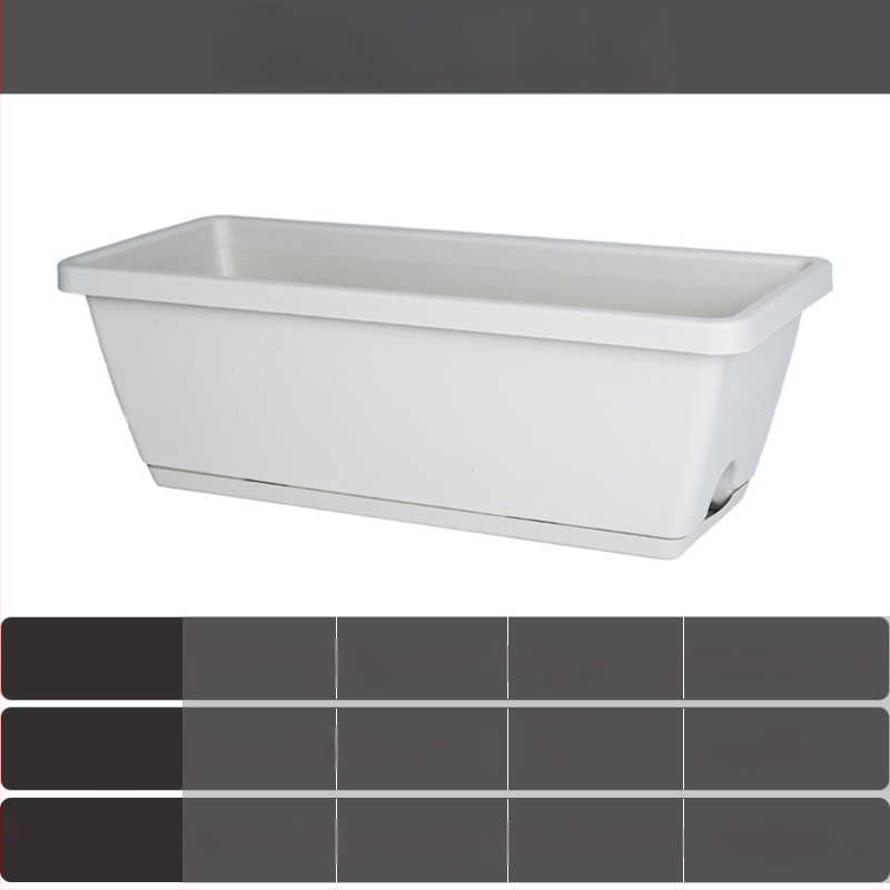 Ghiveci de flori din plastic, dreptunghiular, pentru podea, în stil nordic, pentru grădinărit la domiciliu.