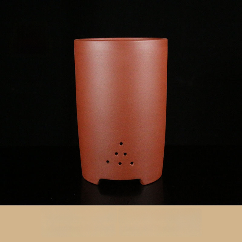 Ghiveci ceramic pentru orhidee, cu design respirabil, lucrat manual, potrivit pentru birou sau podea, stil clasic.