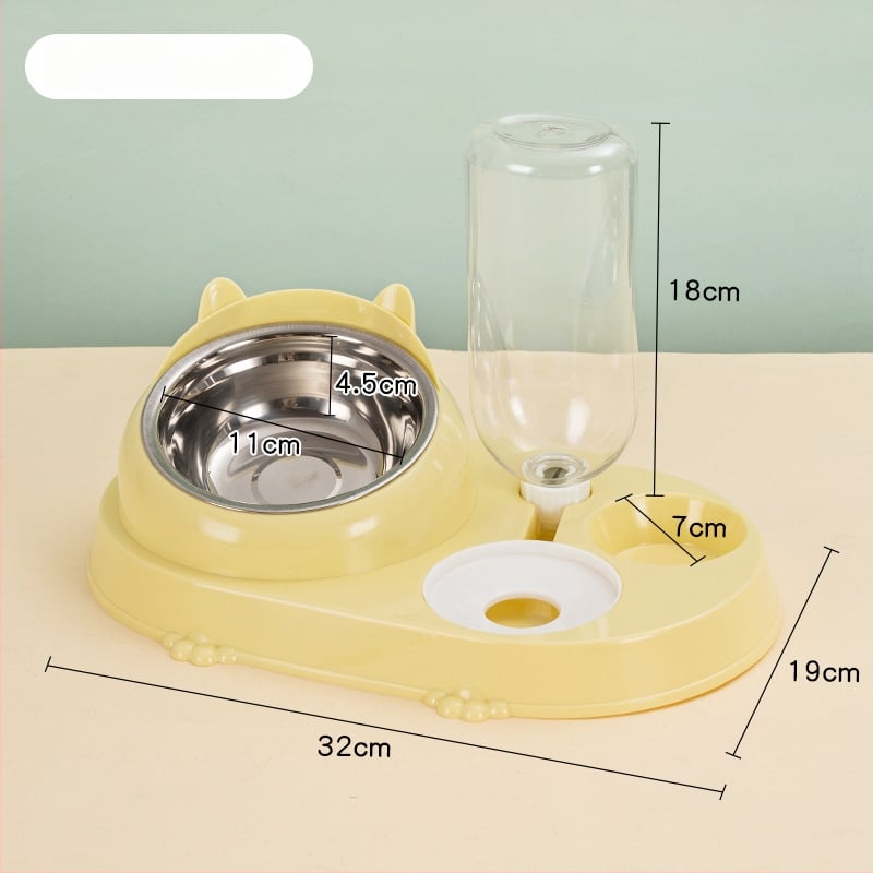 Котешка двойна купа с автоматично подаване на вода – пластмаса, CUUKIEE