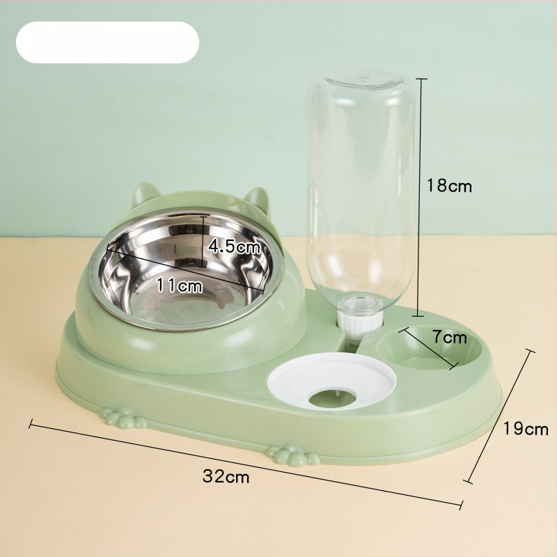Котешка двойна купа с автоматично подаване на вода – пластмаса, CUUKIEE