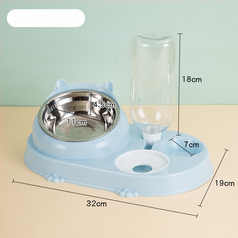 Котешка двойна купа с автоматично подаване на вода – пластмаса, CUUKIEE