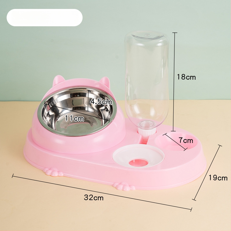 Котешка двойна купа с автоматично подаване на вода – пластмаса, CUUKIEE