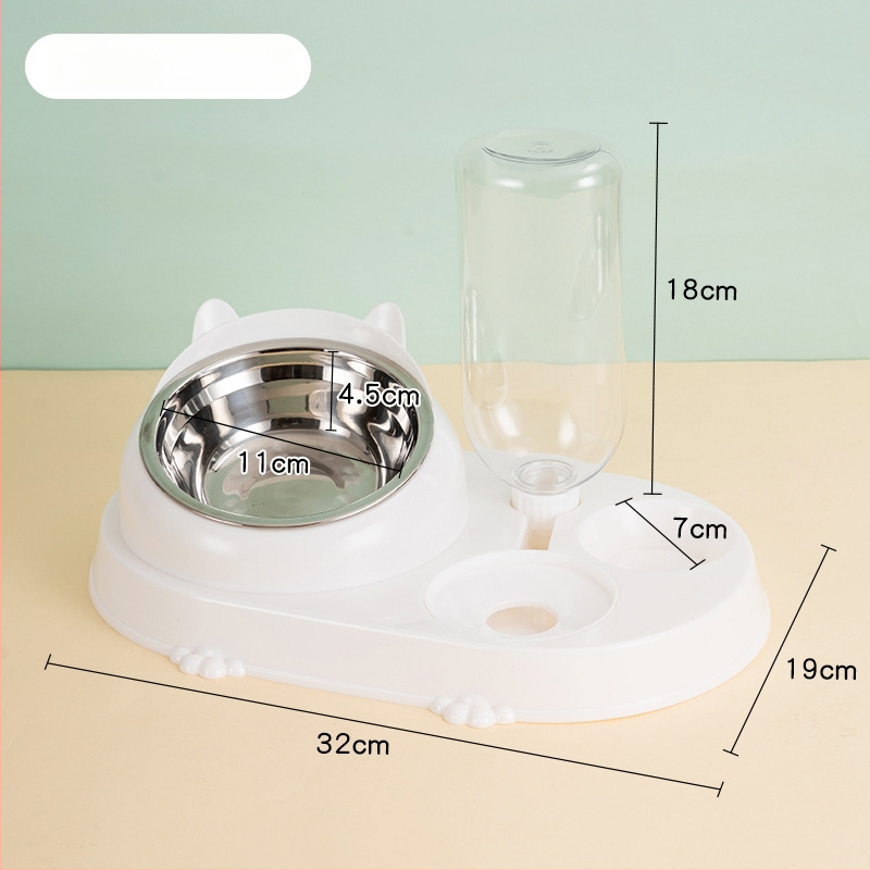 Котешка двойна купа с автоматично подаване на вода – пластмаса, CUUKIEE