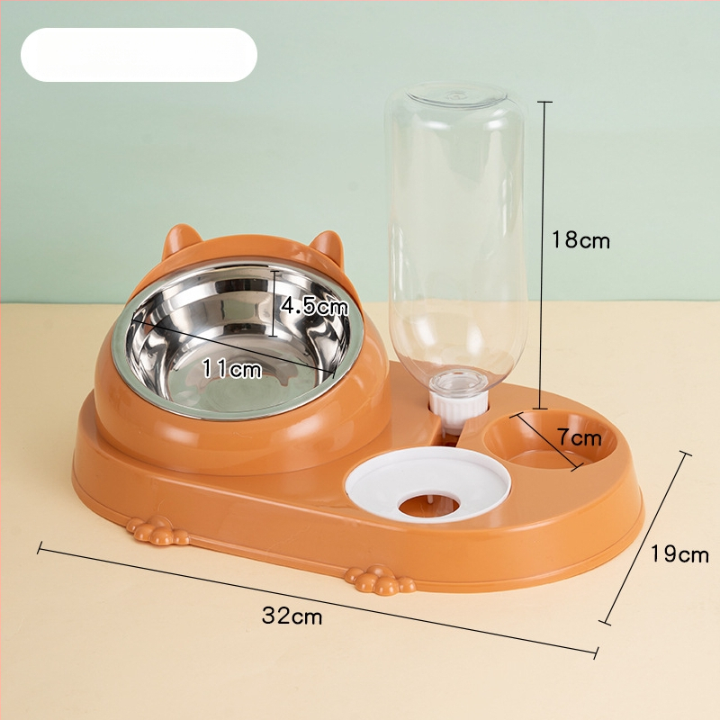 Котешка двойна купа с автоматично подаване на вода – пластмаса, CUUKIEE