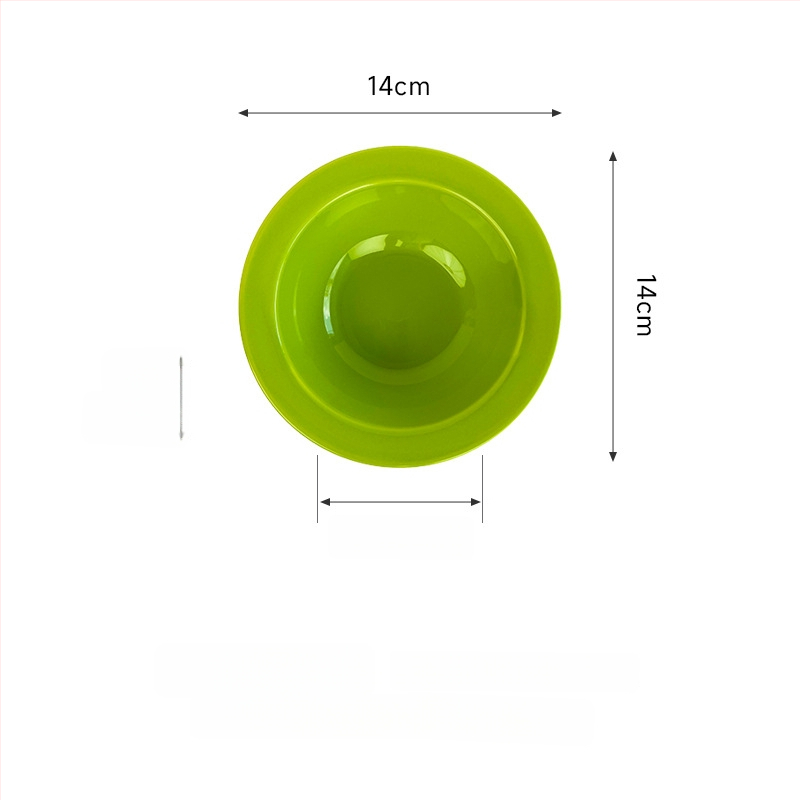 Керамична котешка купичка с форма на летящ диск и защита на ръба за хранене