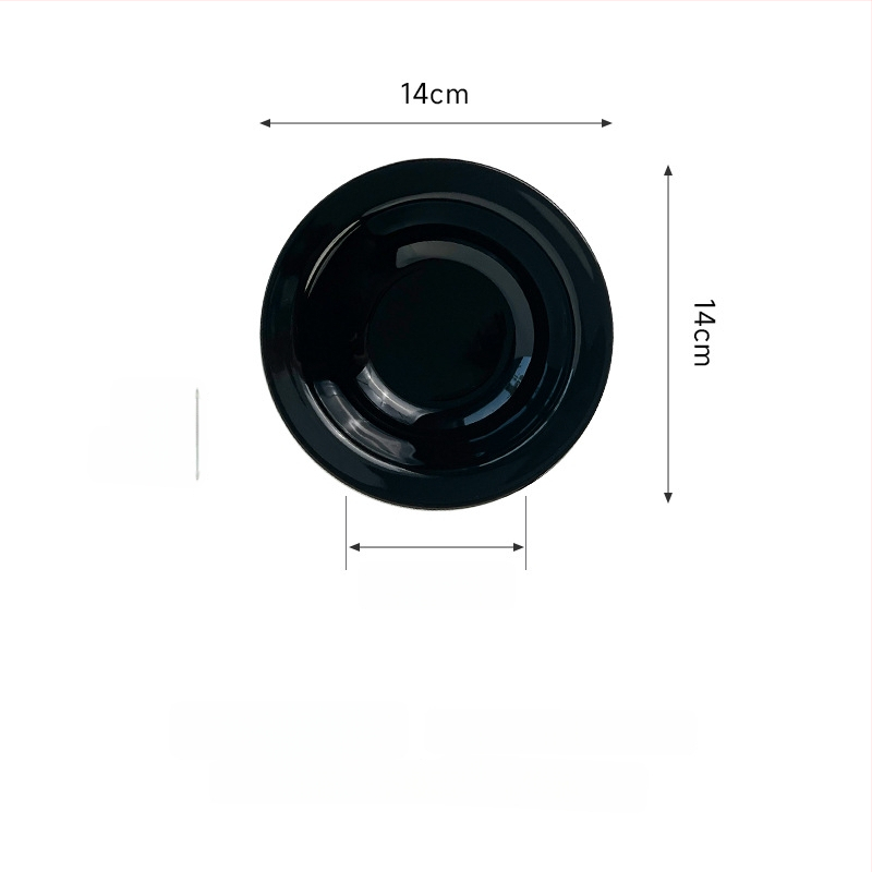 Керамична котешка купичка с форма на летящ диск и защита на ръба за хранене