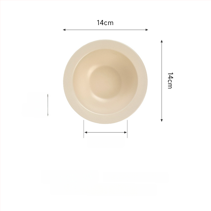 Керамична котешка купичка с форма на летящ диск и защита на ръба за хранене