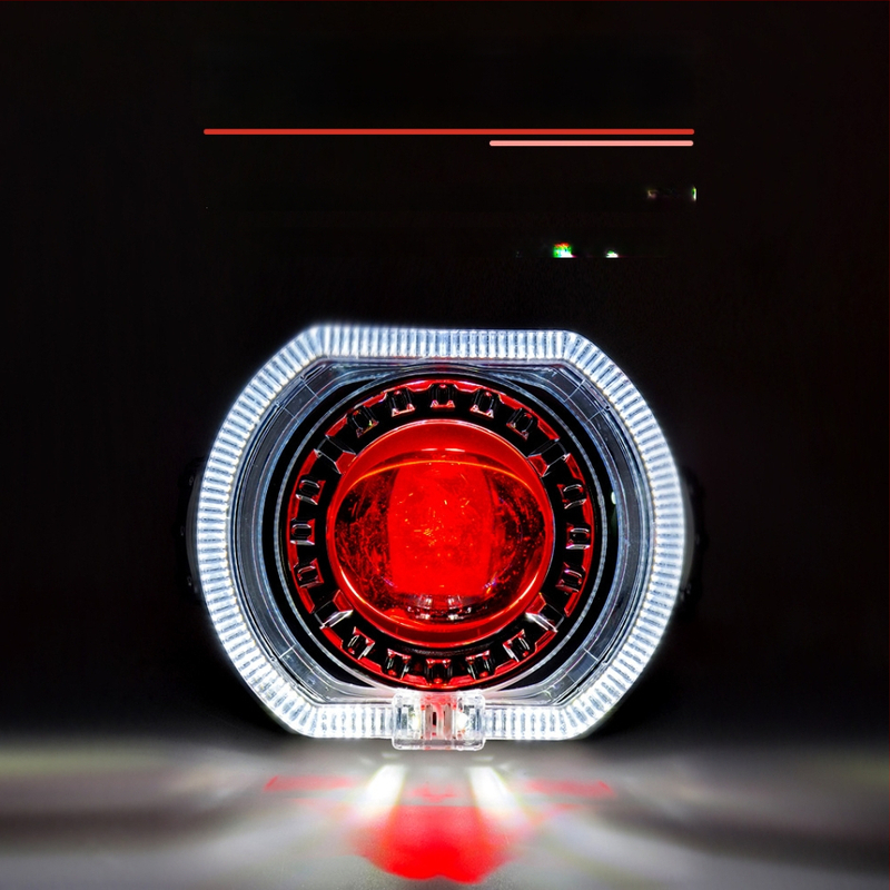 Devil Eye LED priekinis žibintas motociklui su integruota lęšiu, IP68, 25W, 9-60V, 3000 lm