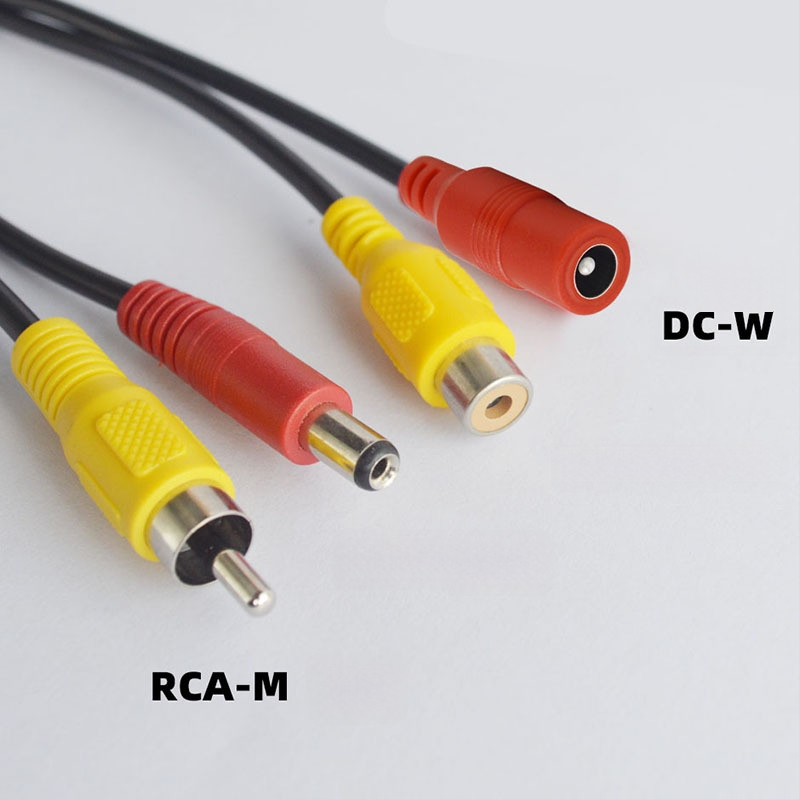 Aviācijas savienojošais vads AV skaņai uz RCA un DC – ABS korpuss, 12V, 40 g