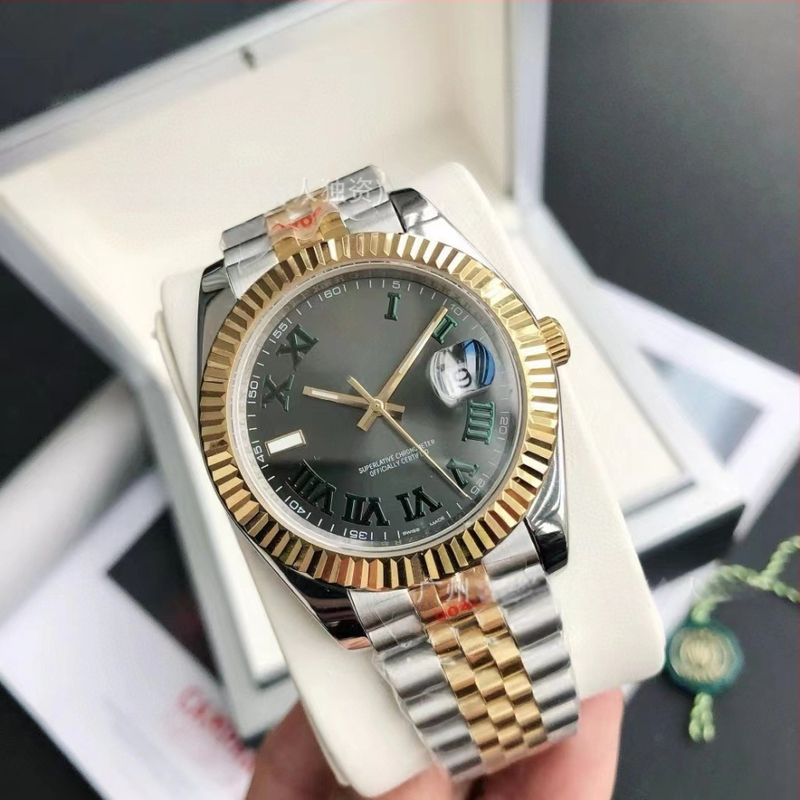 Daiska automatski mehanički sat, narukvica od 904L nehrđajućeg čelika, muški poslovni sat, promjer brojčanika 41 mm, luminescentne kazaljke, kalendar