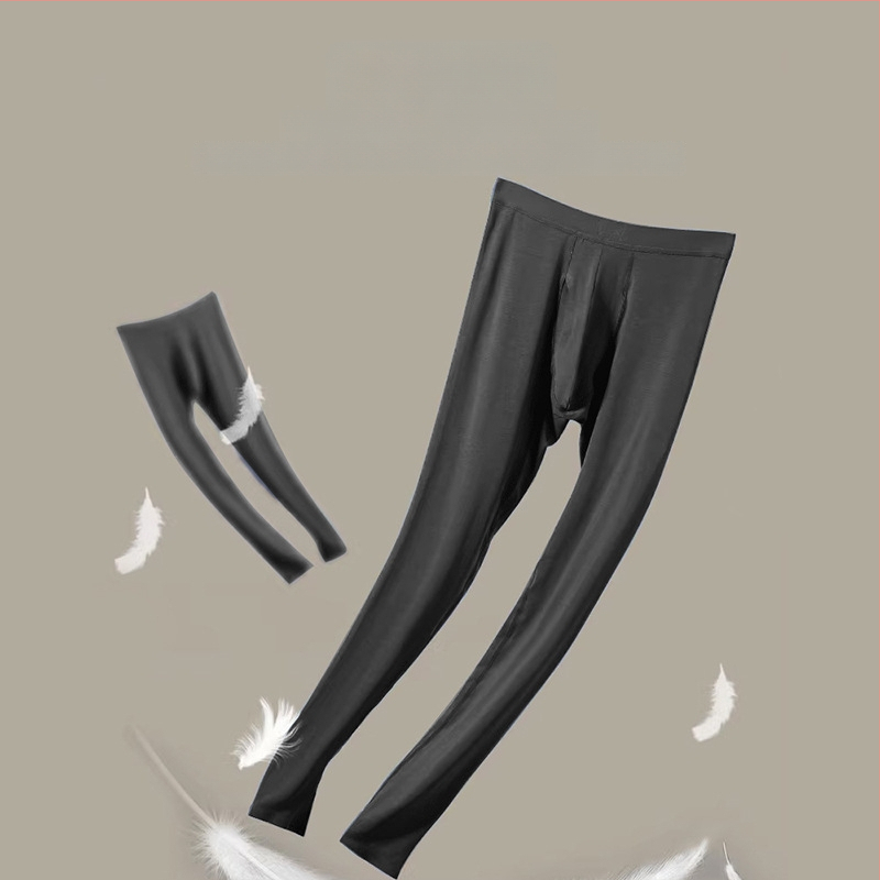 Vīriešu bezšuvju termālās bikses ziemai | Poliesteris; augsts viduklis; auduma svars 181–200 g/m2; uztur siltumu