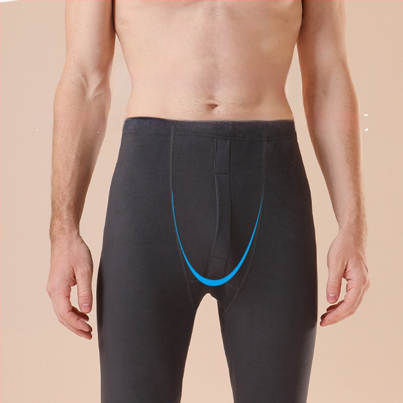 Vīriešu bezšuvju termālās bikses ziemai | Poliesteris; augsts viduklis; auduma svars 181–200 g/m2; uztur siltumu