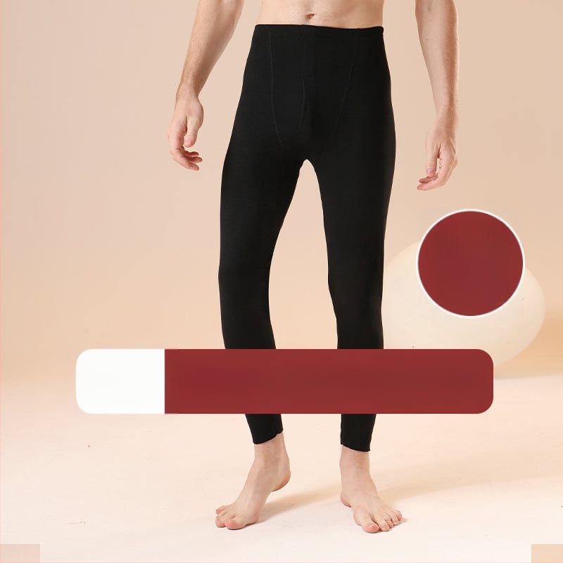 Vīriešu bezšuvju termālās bikses ziemai | Poliesteris; augsts viduklis; auduma svars 181–200 g/m2; uztur siltumu