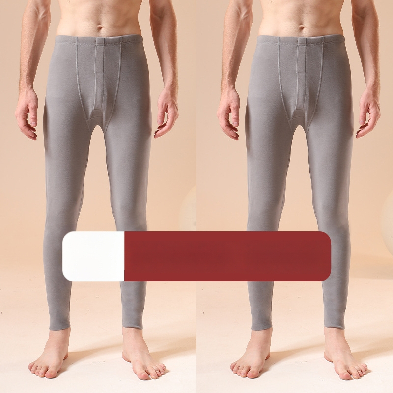 Vīriešu bezšuvju termālās bikses ziemai | Poliesteris; augsts viduklis; auduma svars 181–200 g/m2; uztur siltumu