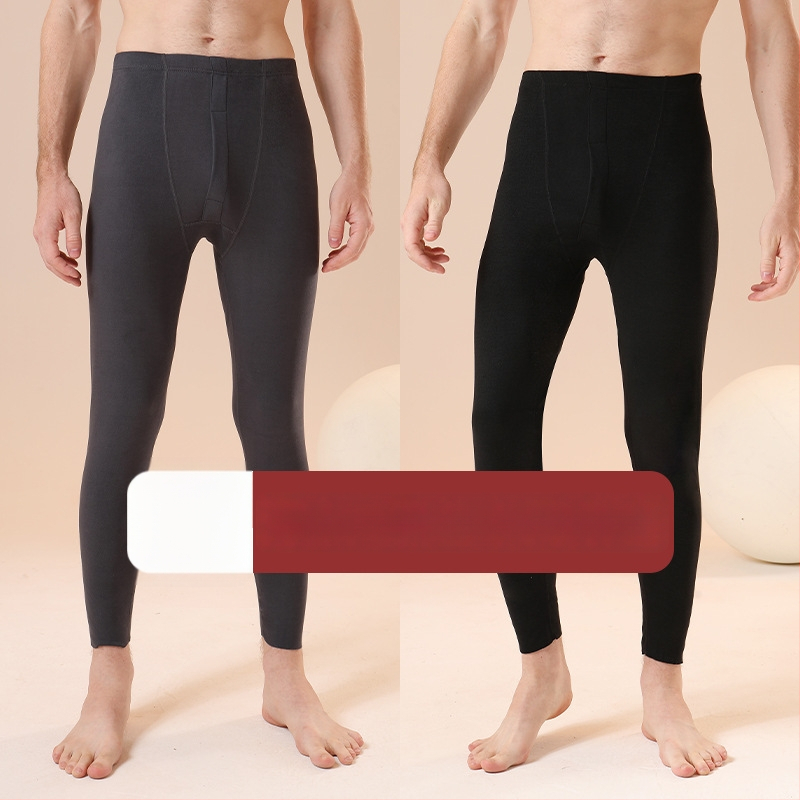 Vīriešu bezšuvju termālās bikses ziemai | Poliesteris; augsts viduklis; auduma svars 181–200 g/m2; uztur siltumu