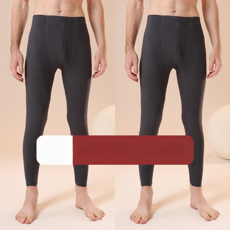 Vīriešu bezšuvju termālās bikses ziemai | Poliesteris; augsts viduklis; auduma svars 181–200 g/m2; uztur siltumu