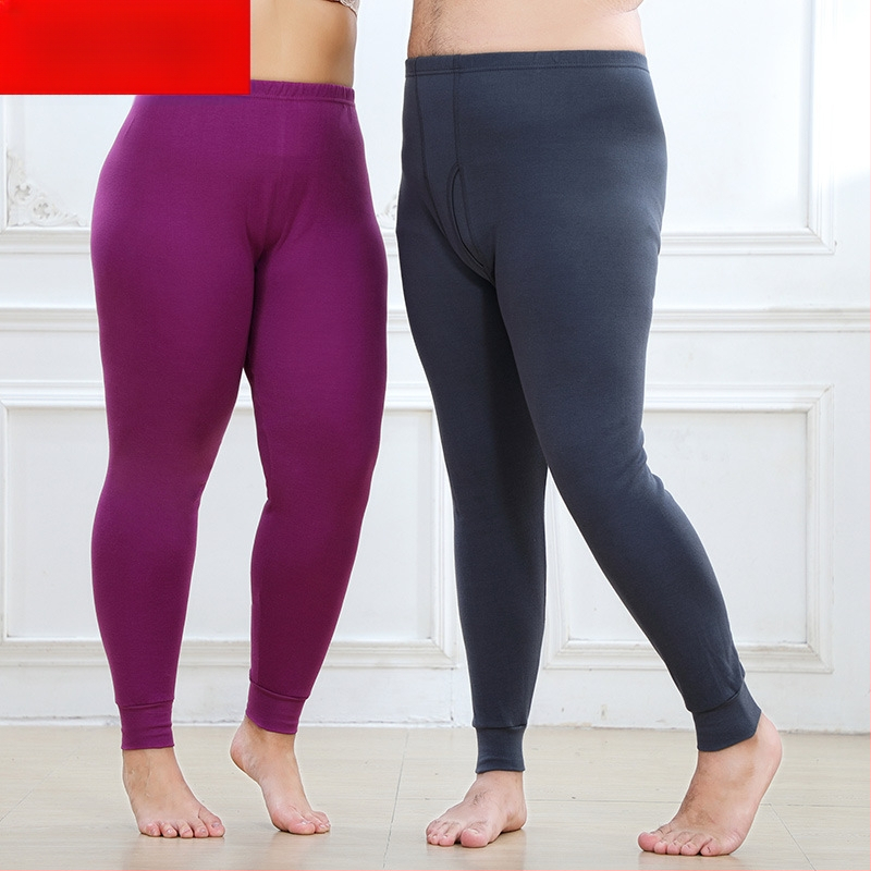 Unisex dugačke gaće od češanog pamuka, veličina XL, crvene boje, 100% pamuk, tople za jesen