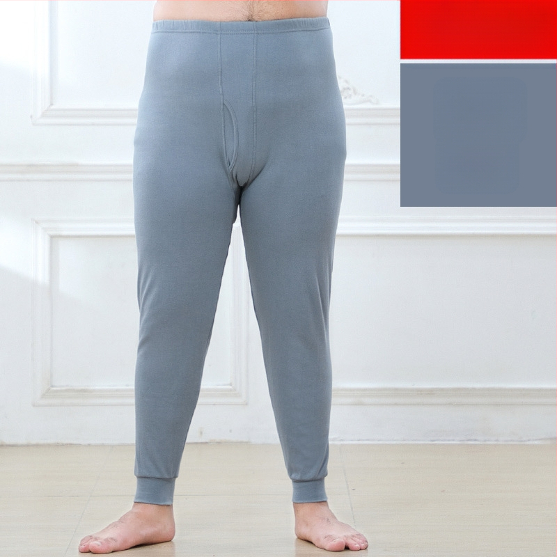 Unisex dugačke gaće od češanog pamuka, veličina XL, crvene boje, 100% pamuk, tople za jesen