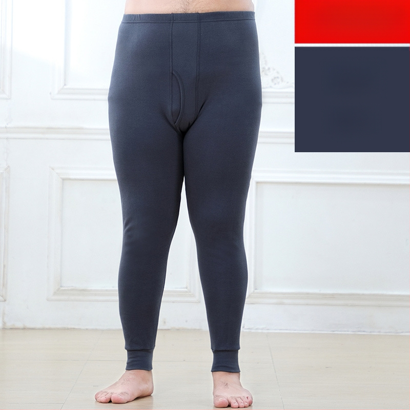 Unisex dugačke gaće od češanog pamuka, veličina XL, crvene boje, 100% pamuk, tople za jesen
