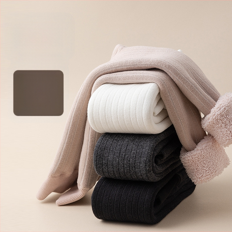 Vaikų medvilnės fliisvoodiga kelnės, aukštas liemuo, devynių taškų ilgis, žieminis audinys, 76,9% medvilnė