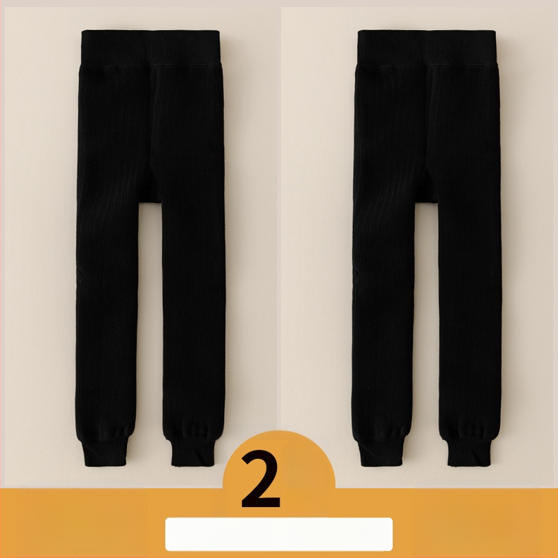 Vaikų medvilnės fliisvoodiga kelnės, aukštas liemuo, devynių taškų ilgis, žieminis audinys, 76,9% medvilnė