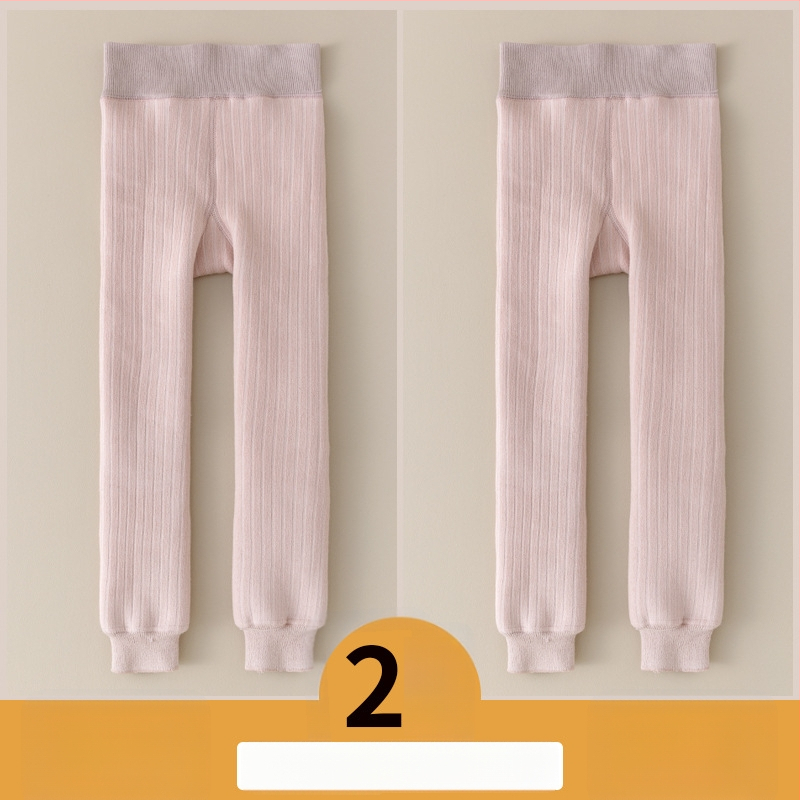 Vaikų medvilnės fliisvoodiga kelnės, aukštas liemuo, devynių taškų ilgis, žieminis audinys, 76,9% medvilnė