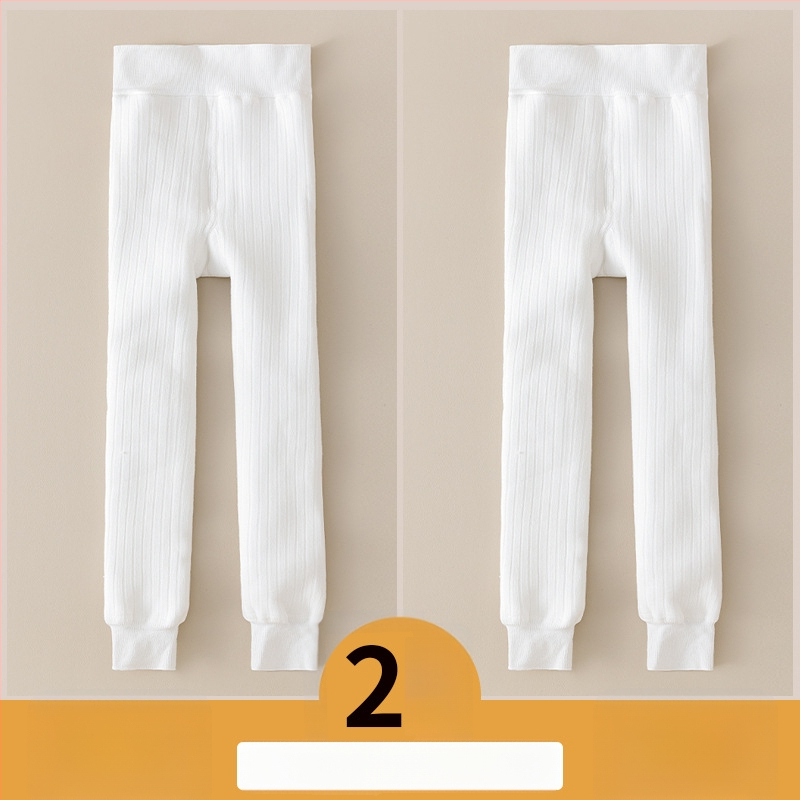 Vaikų medvilnės fliisvoodiga kelnės, aukštas liemuo, devynių taškų ilgis, žieminis audinys, 76,9% medvilnė