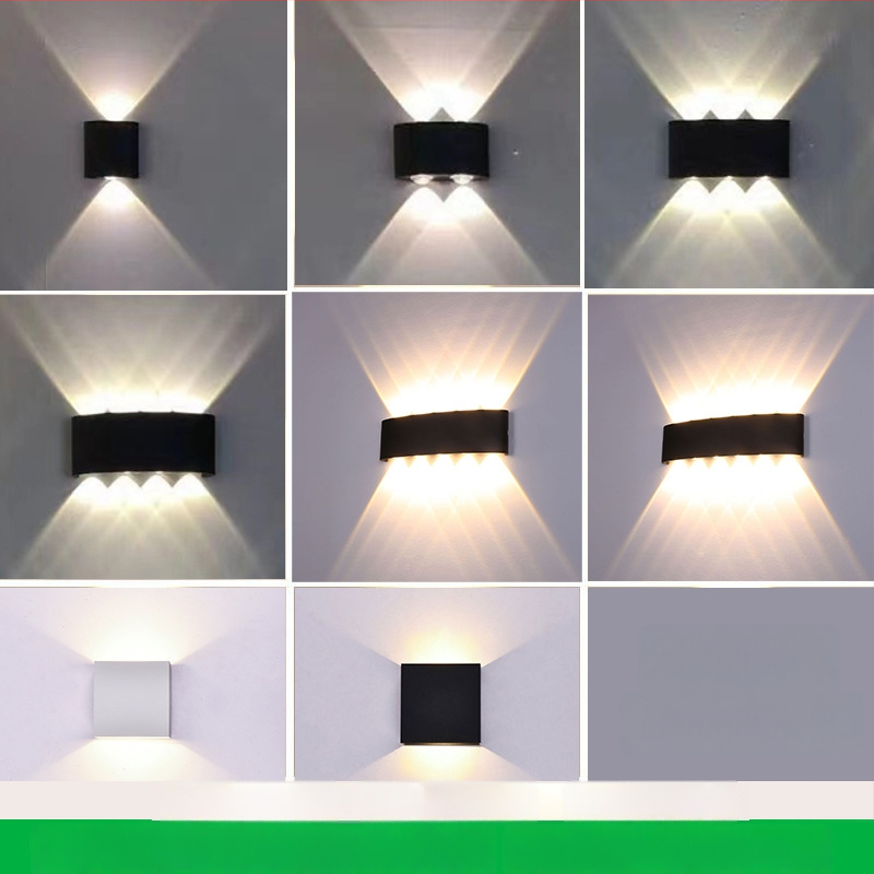 Išorinis sieninis LED šviestuvas su aliuminio gaubtu ir aliuminio korpusu, įtampa ≤36V