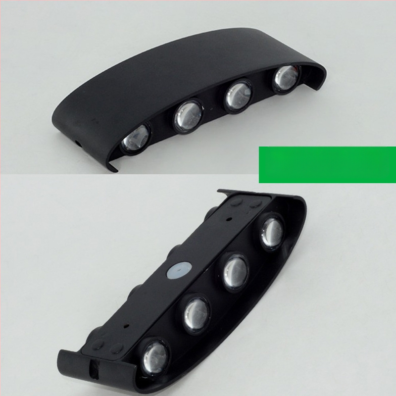 Išorinis sieninis LED šviestuvas su aliuminio gaubtu ir aliuminio korpusu, įtampa ≤36V