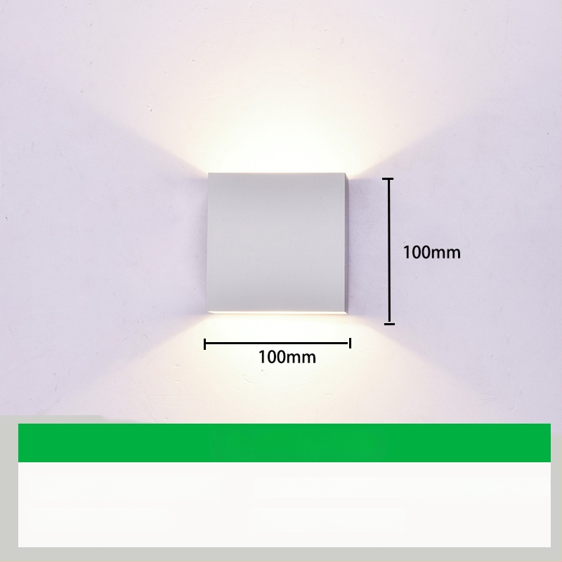 Išorinis sieninis LED šviestuvas su aliuminio gaubtu ir aliuminio korpusu, įtampa ≤36V
