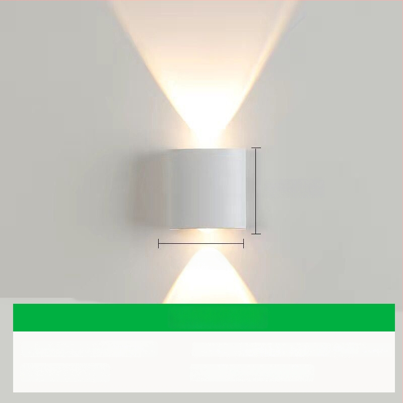 Išorinis sieninis LED šviestuvas su aliuminio gaubtu ir aliuminio korpusu, įtampa ≤36V