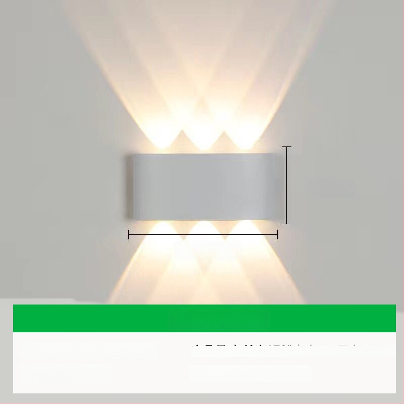 Išorinis sieninis LED šviestuvas su aliuminio gaubtu ir aliuminio korpusu, įtampa ≤36V