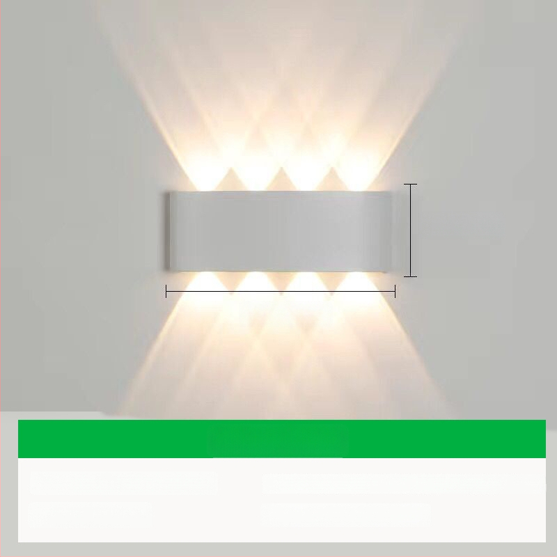 Išorinis sieninis LED šviestuvas su aliuminio gaubtu ir aliuminio korpusu, įtampa ≤36V