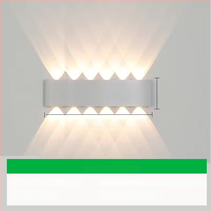 Išorinis sieninis LED šviestuvas su aliuminio gaubtu ir aliuminio korpusu, įtampa ≤36V