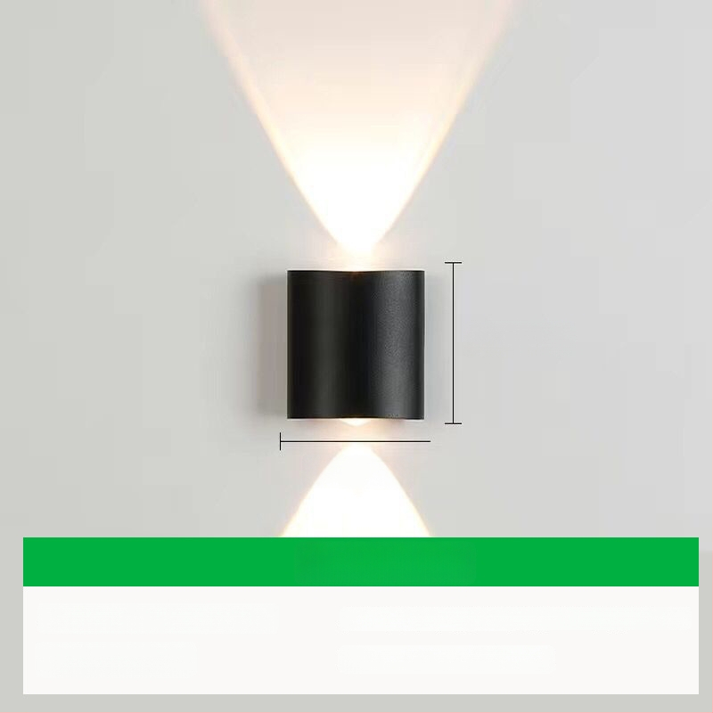 Išorinis sieninis LED šviestuvas su aliuminio gaubtu ir aliuminio korpusu, įtampa ≤36V