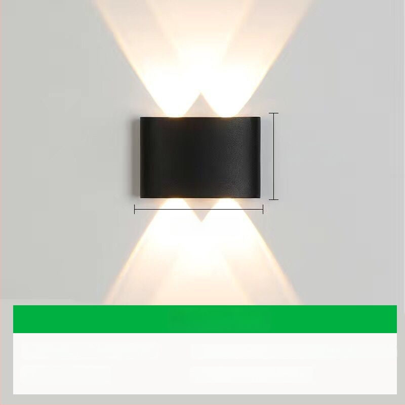 Išorinis sieninis LED šviestuvas su aliuminio gaubtu ir aliuminio korpusu, įtampa ≤36V